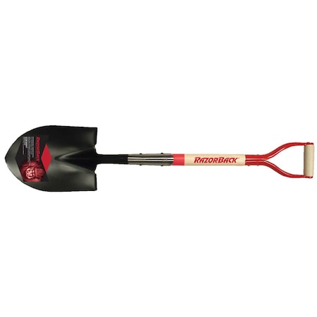 Razor-Back Round Point Shovel With D-handle 43205